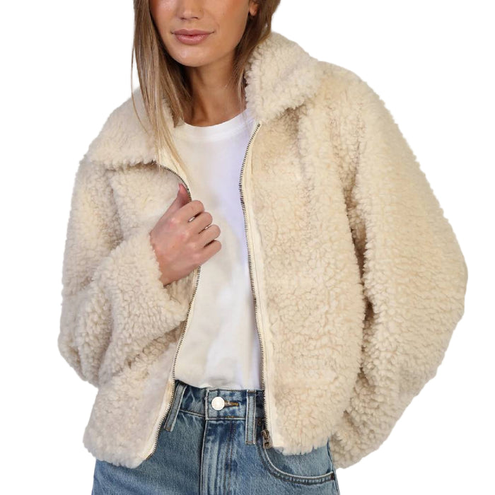 Dylan Oatmeal Teddy Jacket