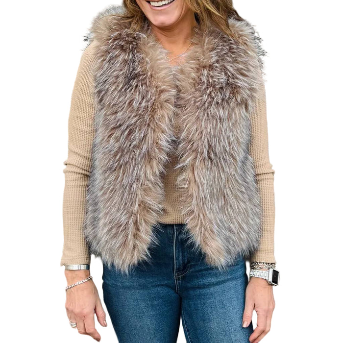 Dylan Reversible Montana Fur & Denim Vest