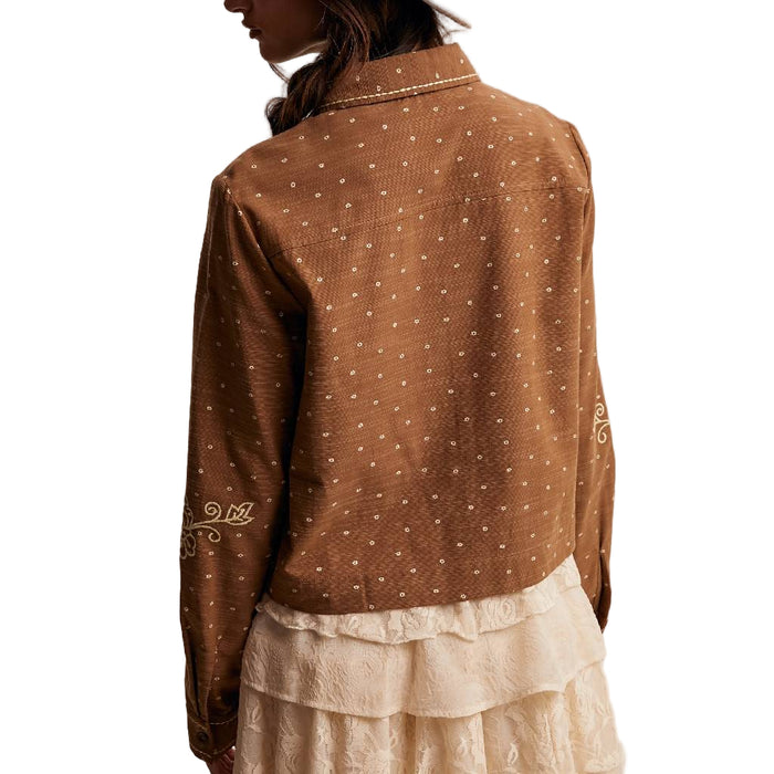 Espresso Embroidered Western Shirt