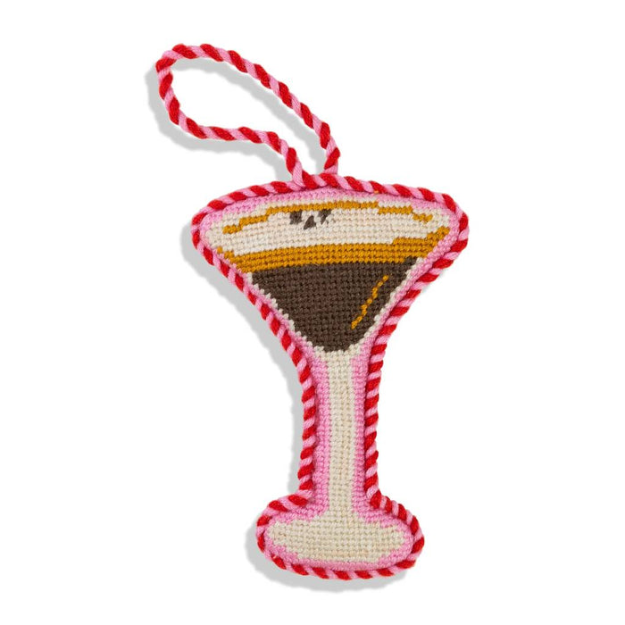 Needlepoint Espresso Martini Ornament