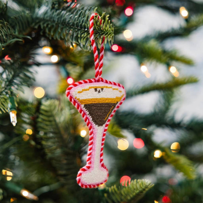 Needlepoint Espresso Martini Ornament