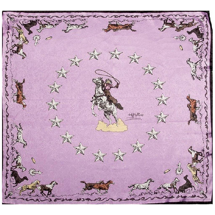Mustang Lavender Silk Scarf
