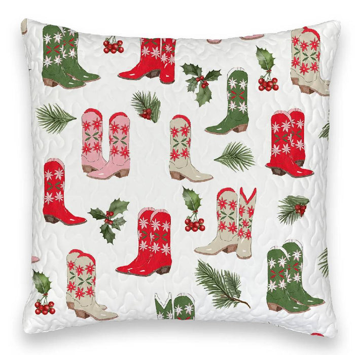 Daisy Boots Holly 20" Quilted Pillow