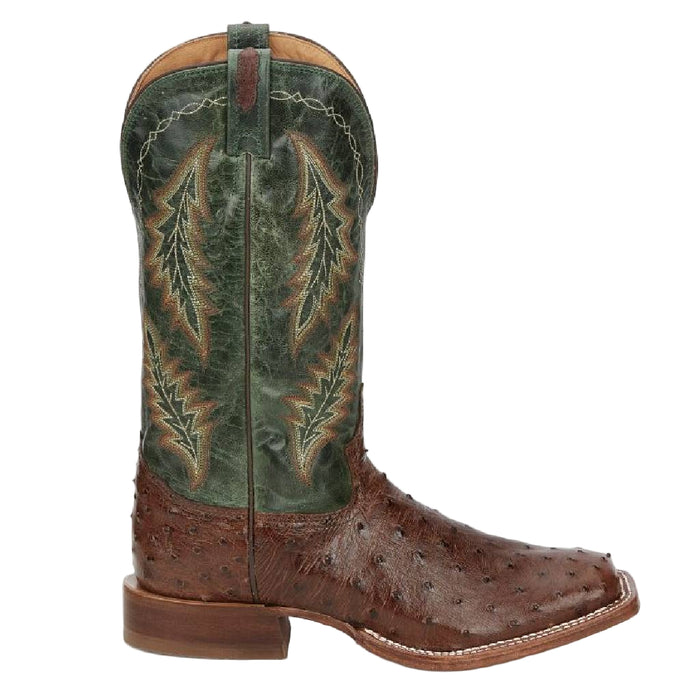 Tony Lama Men's Hayden Bourbon Brown Full Quill Square Toe