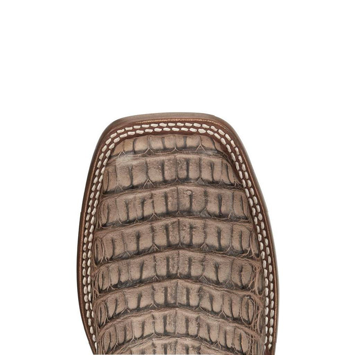 Tony Lama Men's Marfa Caiman Cigar Hornback Teal Western Boot