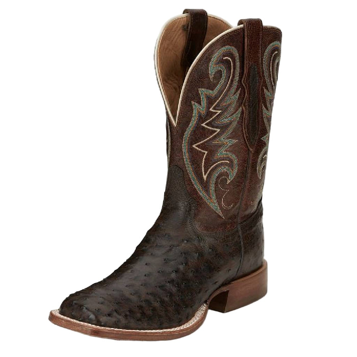 Tony Lama Men's Foster Sienna Full Quill Ostrich Western Boot
