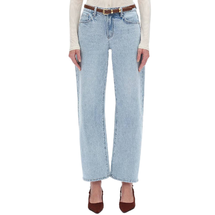 Bayeas Mid Rise Barrel Leg Jean