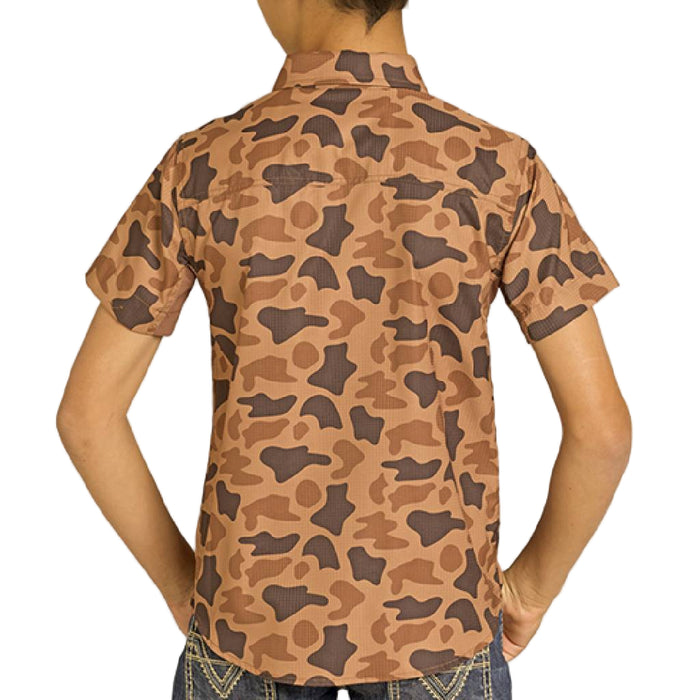 Rock & Roll Denim Boy's Camel Tek Snap Shirt