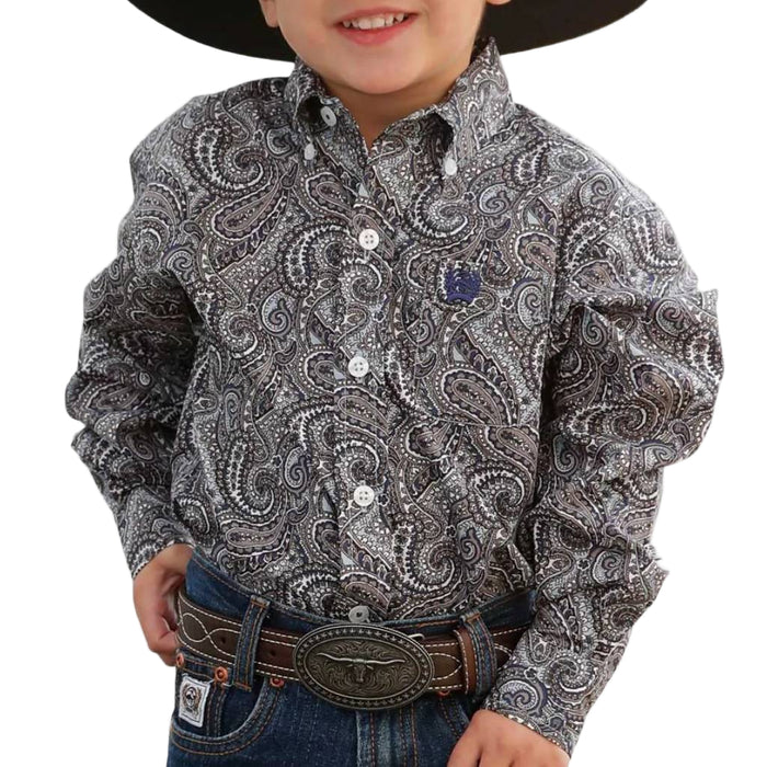 Cinch Toddler Boy's Paisley Button Down Shirt