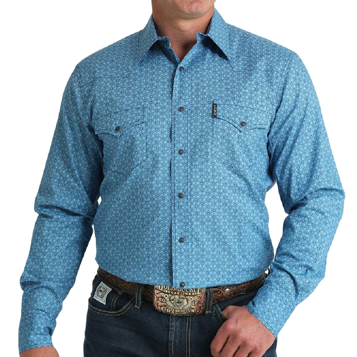 Cinch Men's Floral Geo Print Snap Shirt