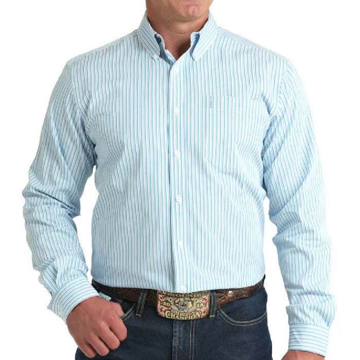 Cinch Men's Modern Fit Stripe Button Down Shirt