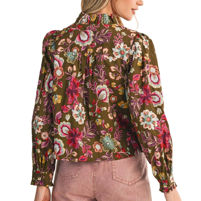 Floral Ruffled Top