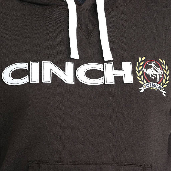 Cinch Men's Brown Embroidered Logo Hoodie