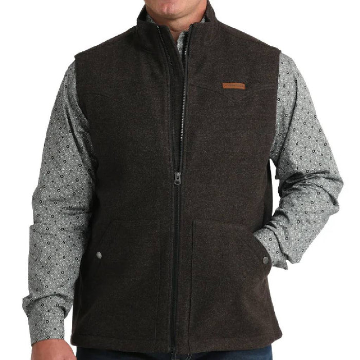 Cinch Men's Brown Brushed Knit Vest
