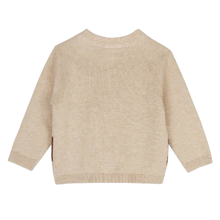 Oatmeal Heather Baby Girl's Horse Knit Cardigan