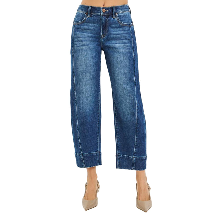 Risen Cropped Barrel Jeans