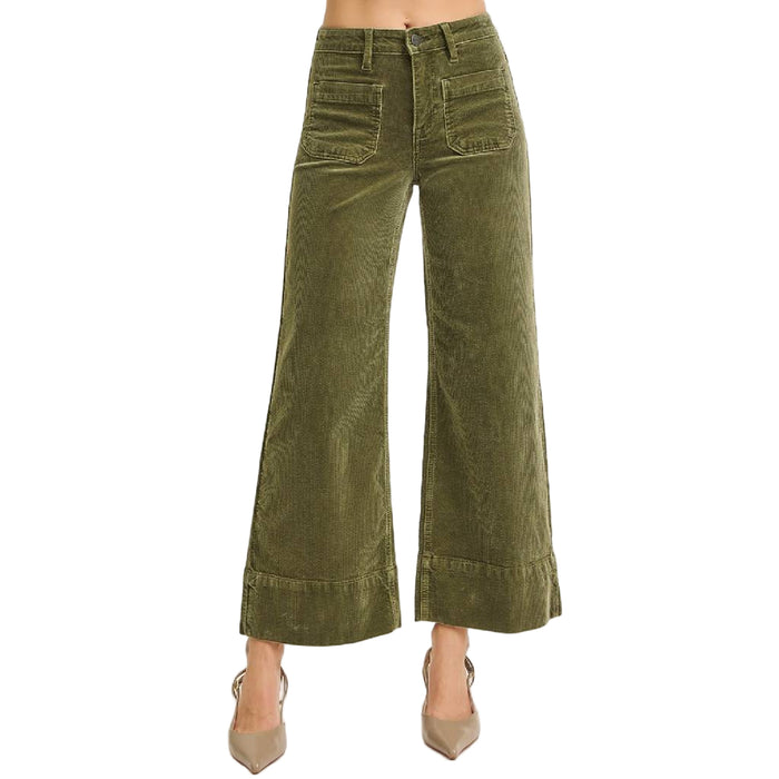 Risen High Rise Crop Corduroy Wide Leg Pant