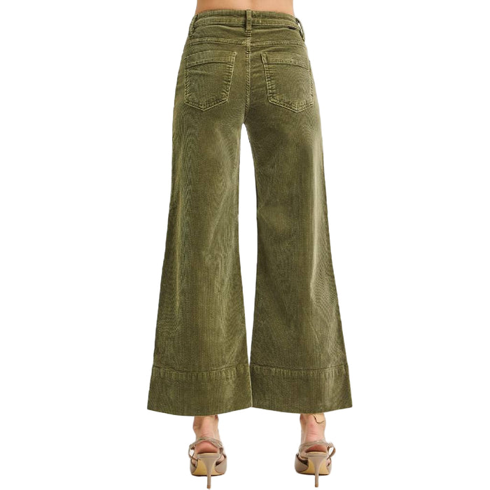 Risen High Rise Crop Corduroy Wide Leg Pant
