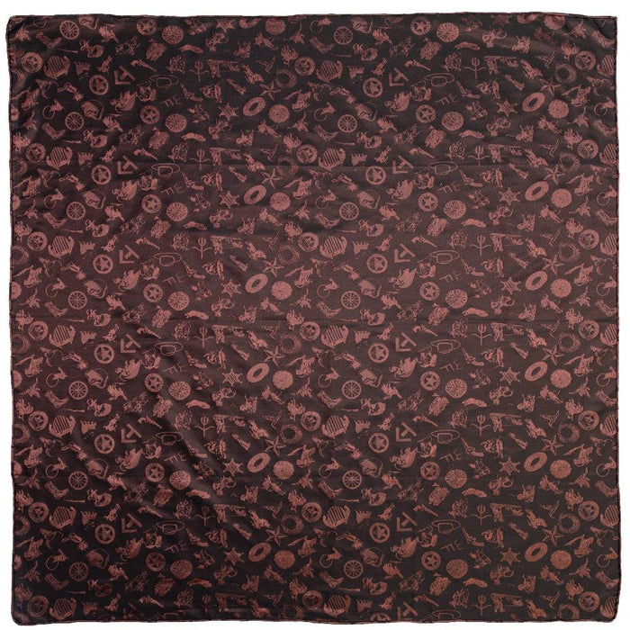 Cowboy Baroque Cranberry Silk Scarf
