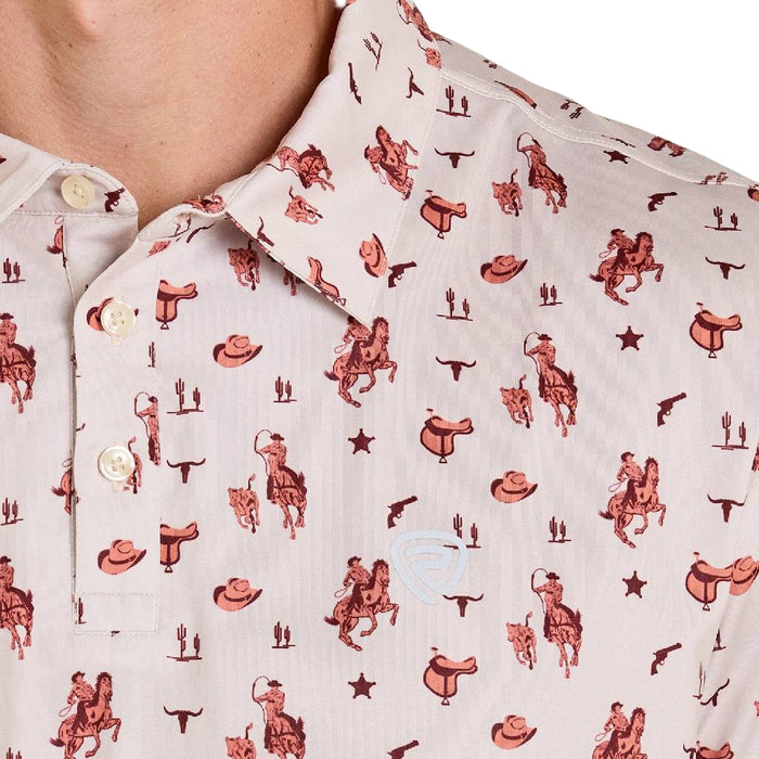 Rock & Roll Denim Men's Conversational Printed Polo Shirt MEN - Clothing - Shirts - Short Sleeve Panhandle