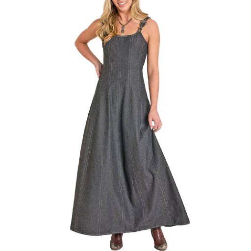 Rock & Roll Denim Women's Black Buckle Maxi Dress WOMEN - Clothing - Dresses Panhandle