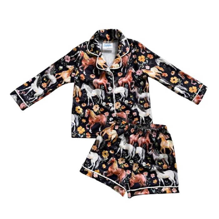 Shea Baby Girl's Horsing Around Pj Set
