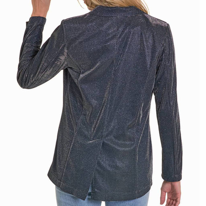 Rock & Roll Denim Women's Iridescent Black Blazer WOMEN - Clothing - Sweaters & Cardigans Panhandle