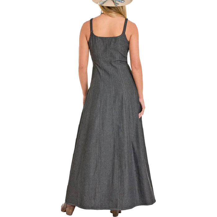 Rock & Roll Denim Women's Black Buckle Maxi Dress WOMEN - Clothing - Dresses Panhandle