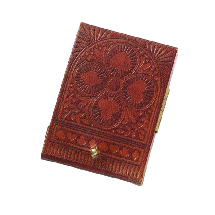 Embossed Leather Playing Cards Set
