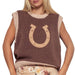 Brown Horseshoe Sweater Vest WOMEN - Clothing - Sweaters & Cardigans Urban Daizy
