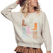 Ivory Embroidered Cowboy Boot Sweater - FINAL SALE WOMEN - Clothing - Sweaters & Cardigans Urban Daizy