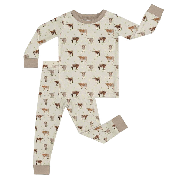 Toddler Boy's Longhorn Cows Pj Set