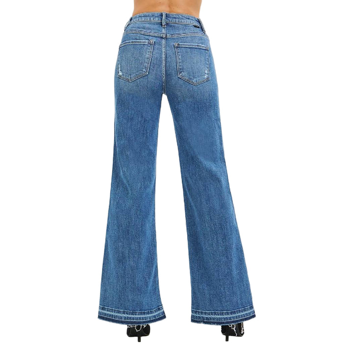 Risen High Rise Wide Leg Released Hem Jean WOMEN - Clothing - Jeans Risen Jeans