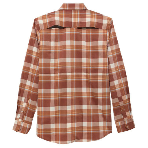 Wrangler Men's ATG Hike to Fish Mahogany Checkered Button Down Shirt MEN - Clothing - Shirts - Long Sleeve Wrangler