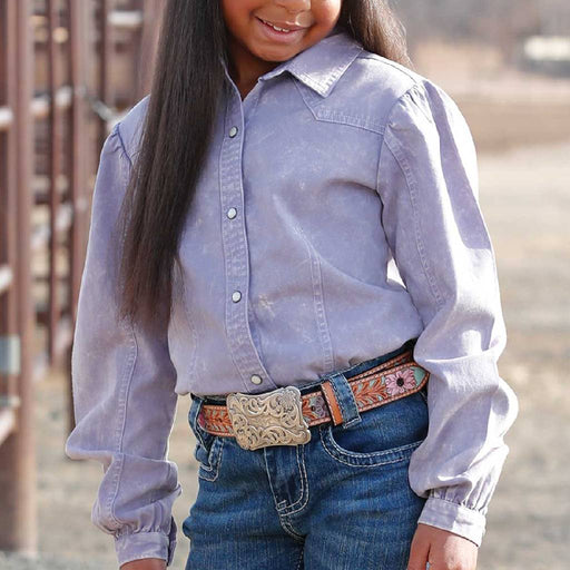 Cruel Denim Girl's Lilac Pearl Snap Shirt KIDS - Girls - Clothing - Tops - Long Sleeve Tops Cruel Denim