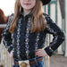 Cruel Denim Girl's Floral Black Pearl Snap Shirt KIDS - Girls - Clothing - Tops - Long Sleeve Tops Cruel Denim