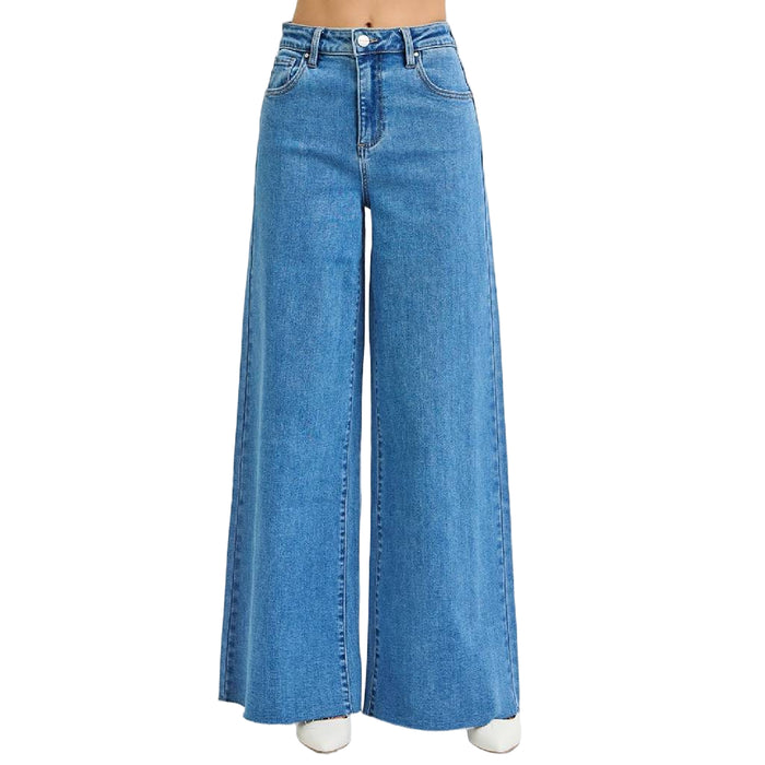 Risen High Rise Wide Palazzo Jeans WOMEN - Clothing - Jeans Risen Jeans