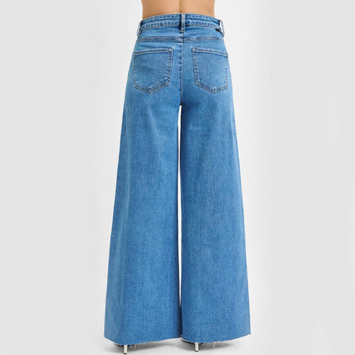 Risen High Rise Wide Palazzo Jeans WOMEN - Clothing - Jeans Risen Jeans