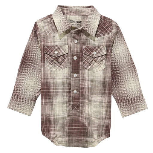 Wrangler Baby Boy's Brown Plaid Onesie KIDS - Baby - Baby Boy Clothing Wrangler