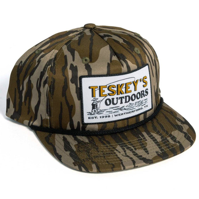 Teskey's Outdoor Fly Fishing Rope Cap - Mossy Oak Bottomland/Black
