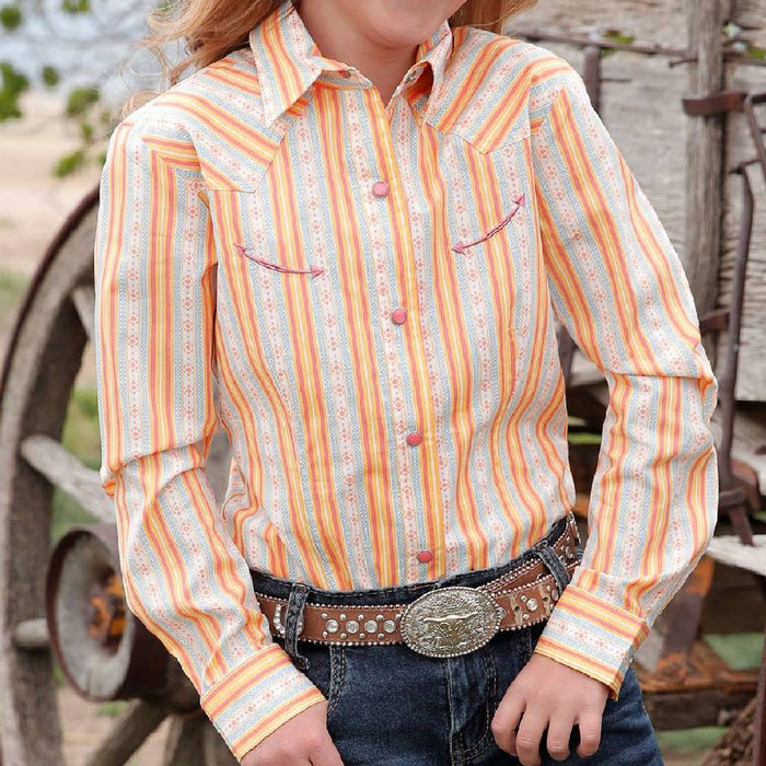 Cruel Girl's Stripe Snap Shirt - FINAL SALE KIDS - Girls - Clothing - Tops - Long Sleeve Tops Cruel Denim