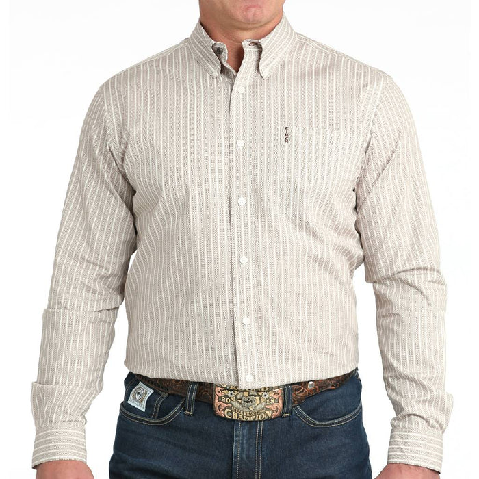 Cinch Men's Modern Fit Stipe Button Down Shirt