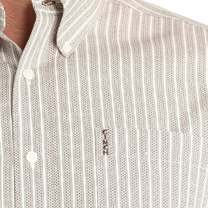 Cinch Men's Modern Fit Stipe Button Down Shirt