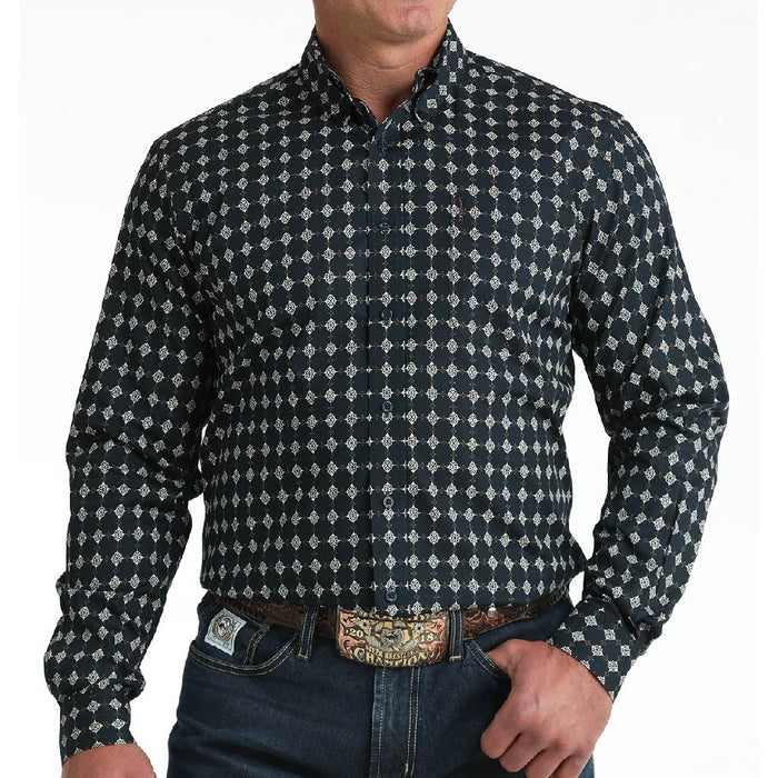 Cinch Men's Modern Fit Medallion Button Down Shirt