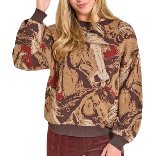 Rock & Roll Denim Women's Oversized Horse Sweater WOMEN - Clothing - Sweaters & Cardigans Panhandle
