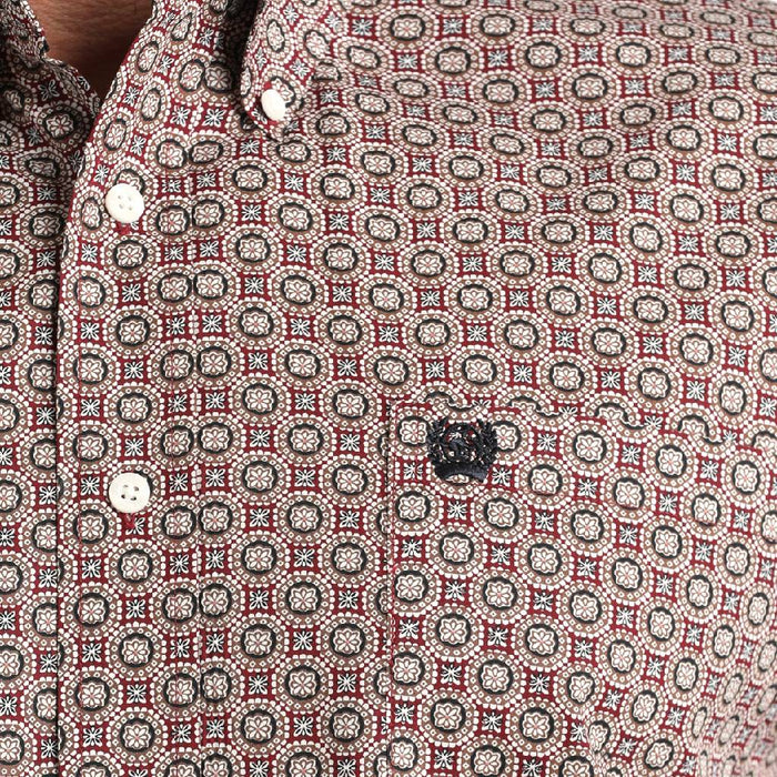 Cinch Men's Medallion Burgundy Button Down Shirt