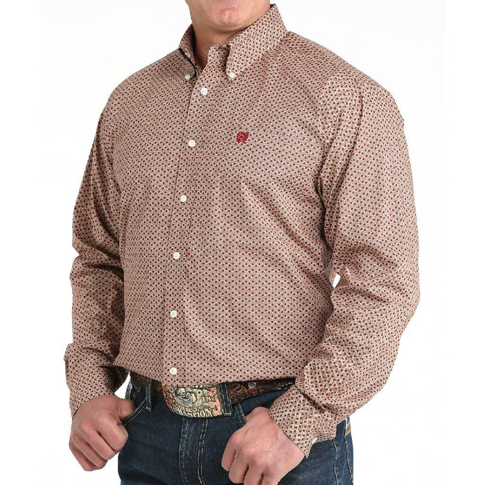 Cinch Men's Geo Print Brown Shirt