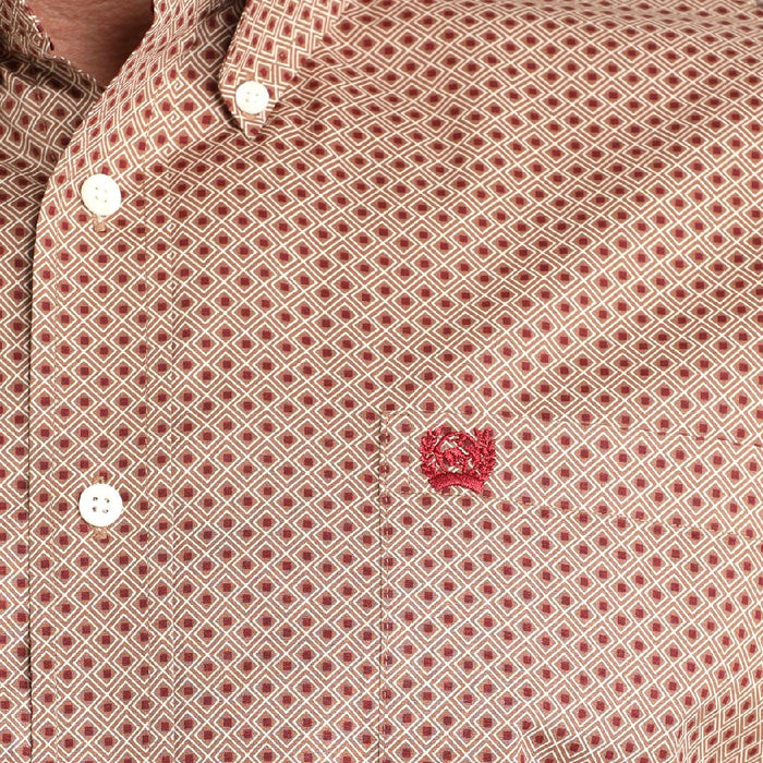 Cinch Men's Geo Print Brown Shirt