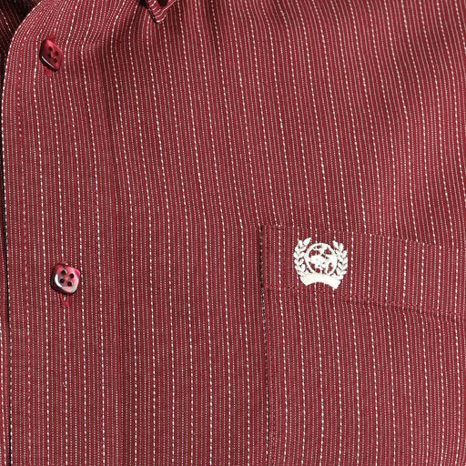 Cinch Men's Striped Burgundy Shirt MEN - Clothing - Shirts - Long Sleeve Cinch