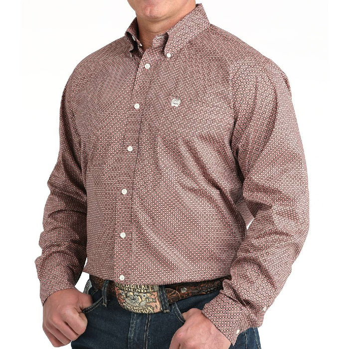 Cinch Men's Geo Pink Shirt MEN - Clothing - Shirts - Long Sleeve Cinch